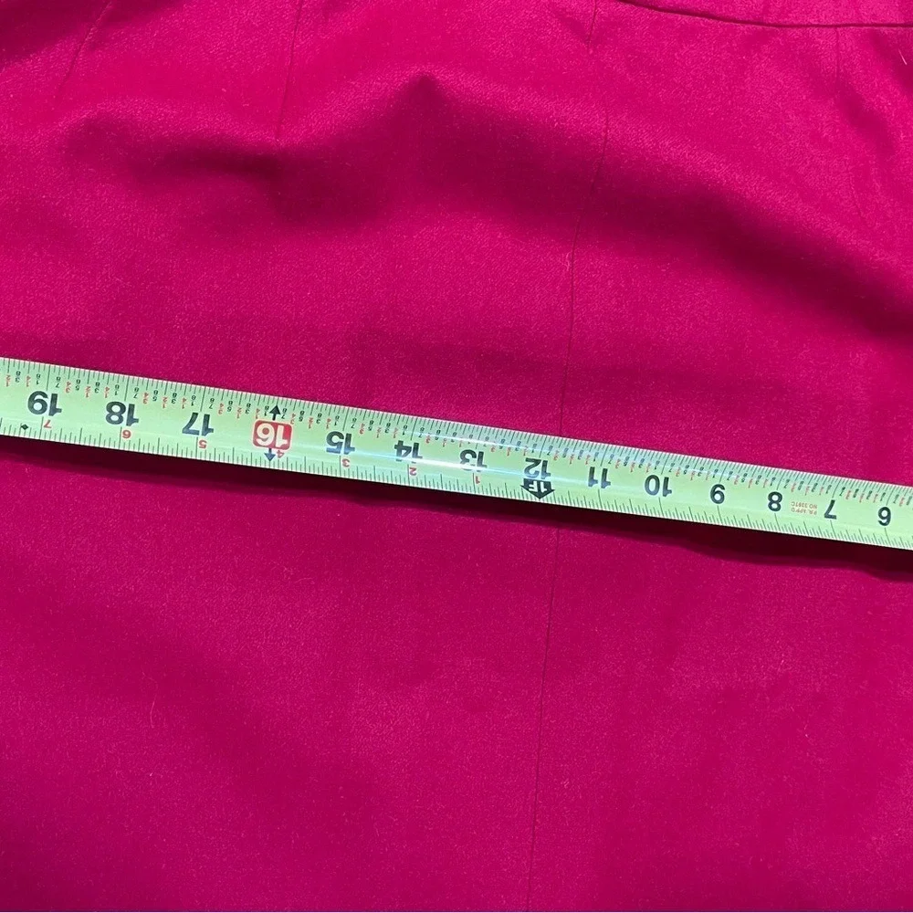 Vtg Pendleton Red 100% Virgin‎ Wool Skirt Womens Size 18 USA Midi A-Line *read*